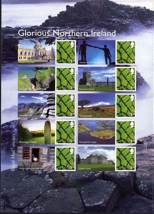 2008 GB - LS46 - "Glorious Northern Ireland" Smiler Half Sheet